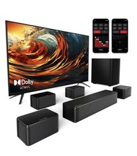 Ultima Poseidon D80 Soundbar - Kit Altoparlanti Subwoofer 7.1 Canali, Dolby Atmos