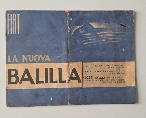 Nuova balilla fiat brochure - la,