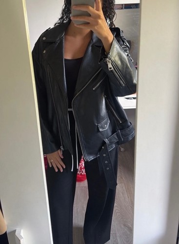 Giacca simil pelle zara - zara, taglia