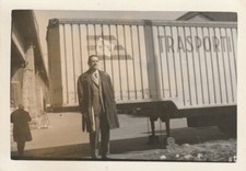  B1 - Foto Photo Fotografia Anni 50 - Uomo Retro Camion Container