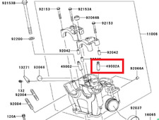 KAWASAKI KXF 250 dal 2007 al 2016 GUIDA VALVOLA ASPIRAZIONE ORIGINALE KAWASAKI