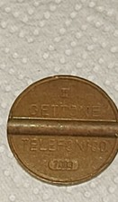 REPUBBLICA ITALIANA GETTONE TELEFONICO RARO N° 7803 PATINA ORIGINALE VEDI