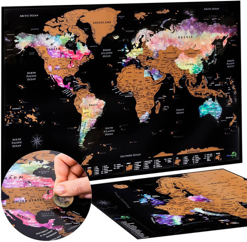 Mappa del mondo grattare - mappa,
