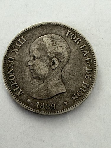 Moneta argento 5 pesetas - d'argento, da