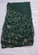 Sari In Georgette Ricamato Con