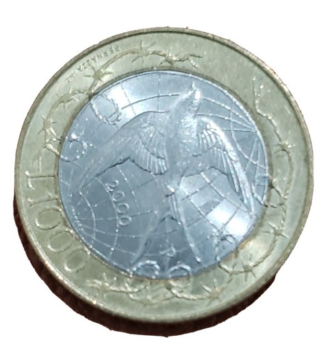 Moneta antica 1000 lire - moneta,