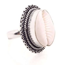 Ciprea Cover Gemma Placcato Argento Handmade Regolabile Anello Gioielli Regalo