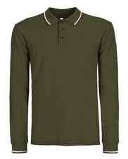 POLO  UOMO COTONE 100% GR 180 TAGLIA XL COLORE VERDE MILITARE