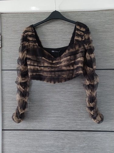 Crop top zara nero - top,