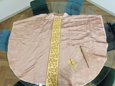 Casula Chasuble Sacerdote Rosa In Seta