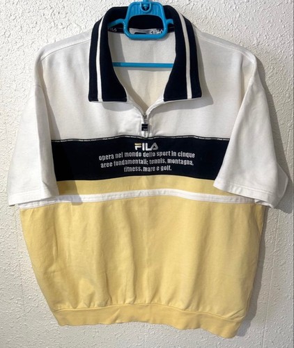 Felpa mezza zip manica corta