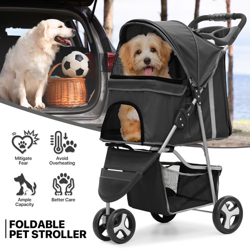 Passeggino per cani pieghevole - per,