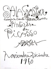 Pablo PICASSO "Sala Gaspar Pinturas de Picasso" 1960 Original lithogr. poster