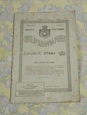 Libretto Casse Di Risparmio Postali Provincia Di Genova 1926-1928 S.Pier D'Arena