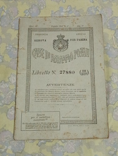 Libretto casse risparmio - libretto, di
