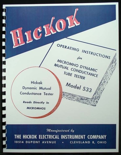 Hickok 533 tube - hickok, tester