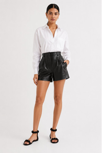 Pantaloncini donna vera pelle