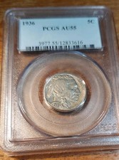 1936 Bufalo Nichel PCGS AU55