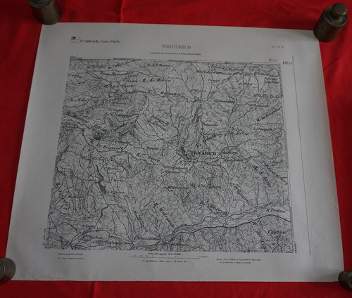Rara carta mappa tricarico - carta,