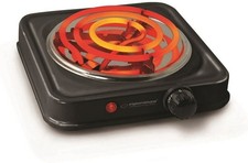 Esperanza Etna Fornello Elettrico Portatile 1000W Piastra Riscaldante Nero