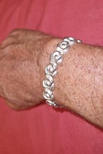 BELLISSIMO BRACCIALE UNISEX ARGENTO 925  VINTAGE Anni 70