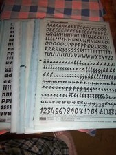 gg. NOS Letraset Lettering 10