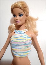 B228B - BARBIE 80s top bianco