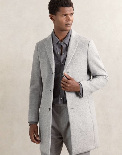 Cappotto monopetto misto lana