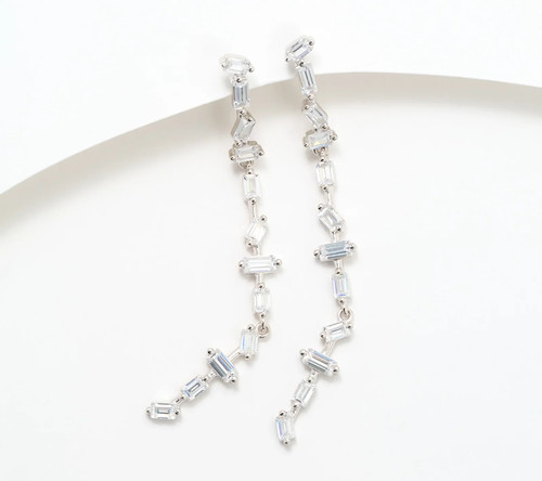 Diamonique italia dangle - italia, 2"