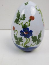 UOVO IN TERRACOTTA Ceramica decorato a mano A LIVERANI FAENZA dipinto ovetto di