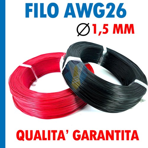 Filo elettrico awg26 rosso - filo,