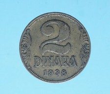 JUGOSLAVIA 2 DINARA 1938 CURRENCY BRONZE COIN NUMISMATICA MONETE DA COLLEZIONE