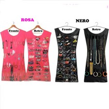 VESTITO ABITO PORTA GIOIE ESPOSITORE ORECCHINI BRACCIALI ANELLI BIGIOTTERIA -