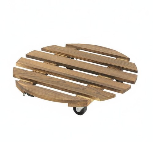 Portavasi rotondo legno con - portavasi,