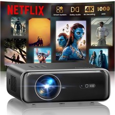 WiMiUS Proiettore [Netflix Ufficiale/Dolby/Autofocus] Smart Proiettore 4K