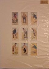 golfers cigarette card 9pz (figurine delle sigarette sul golf) storiche