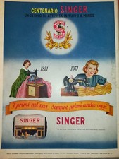 '50 VECCHIA PUBBLICITA' ADVERT - SINGER MACCHINE DA CUCIRE