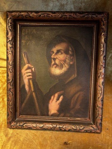 Antico dipinto olio tela - antico,