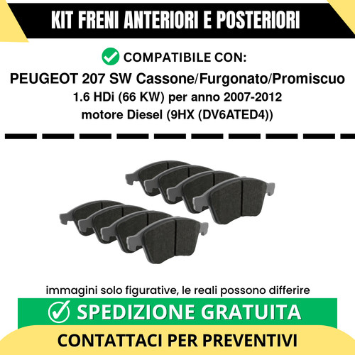 Pastiglie freno ant post - pastiglie,