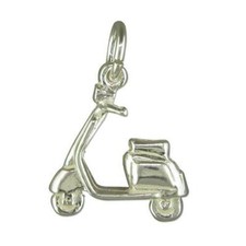Charm Vespa Scooter Argento