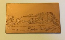 Antica Incisione Su Lastra Di