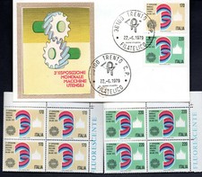 FDC  22-06-1979 ITALIA :ESPOSIZIONE MACCHINE UTENSILI + 2 QUARTINE D'ANGOLO