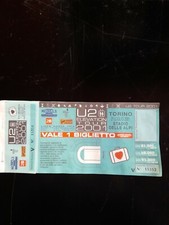 VOUCHER BIGLIETTO U2 ELEVATION TOUR 2001 TORINO 21/O7/2001