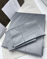 Sferra Giotto Completo/Regina Lenzuolo Piatto Uno Standard Finta Lunga Graffetta Cotone, Ardesia