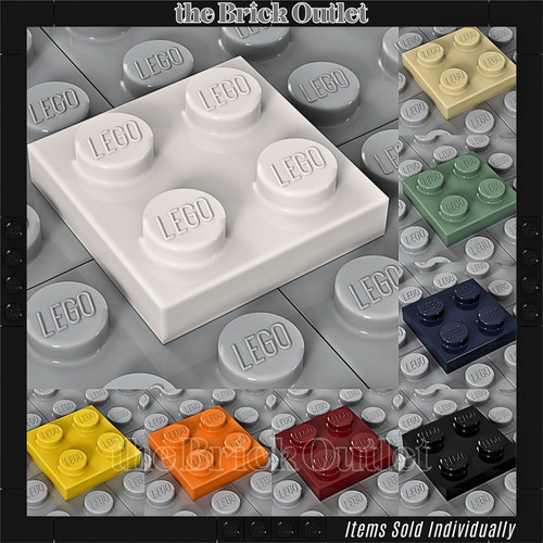 Lego 2x2 plate - plate, "new"