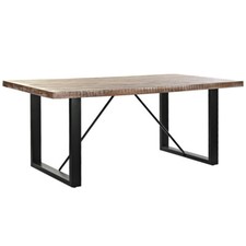 Tavolo industrial legno massiccio e ferro cm180x90h75 Tavoli vintage etnici chic