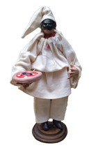 Pulcinella vestito in stoffa e terracotta cm. 15 miniatura souvenir Napoli