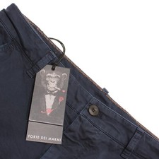 Pantaloni casual/cargo Mason's nuovi con etichette taglia 50 34 US in misto cotone blu tinta unita