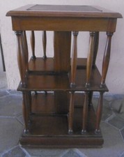 LIBRERIA A ROTELLE IN MOGANO