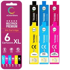 KIT 6 CARTUCCE PER EPSON Stylus Photo R265 R285 R360 RX560 RX585 RX595 RX685 85